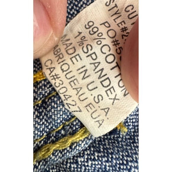 True Religion Billy Super T Womens 29 Jeans USA Blue Denim Orange Stitch NWOT - Picture 8 of 16